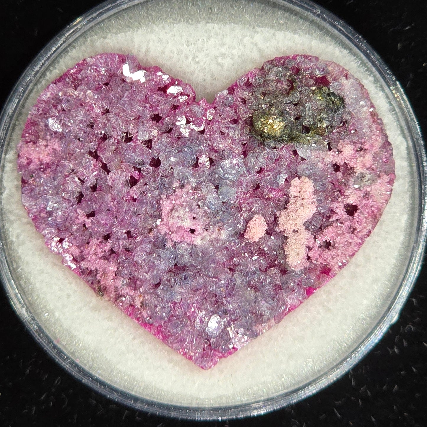 Raw Ruby Heart w/Pyrite [Corundum]