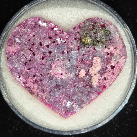 Raw Ruby Heart w/Pyrite [Corundum]