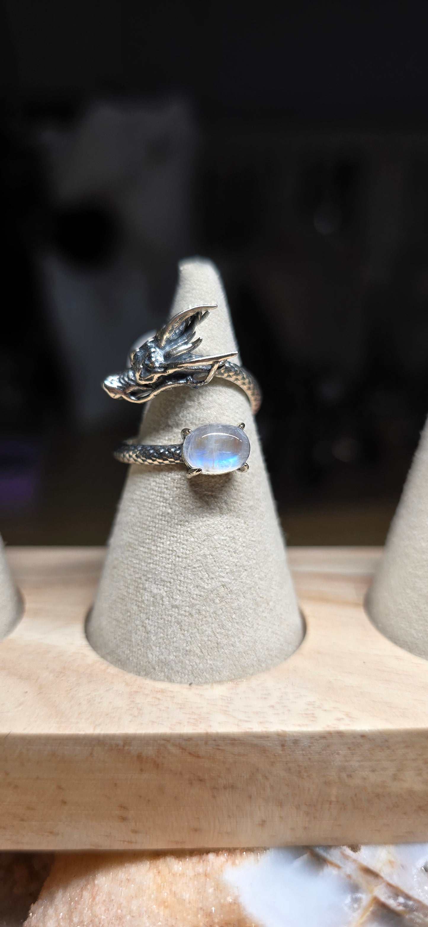 Carri Moonstone Dragon Ring