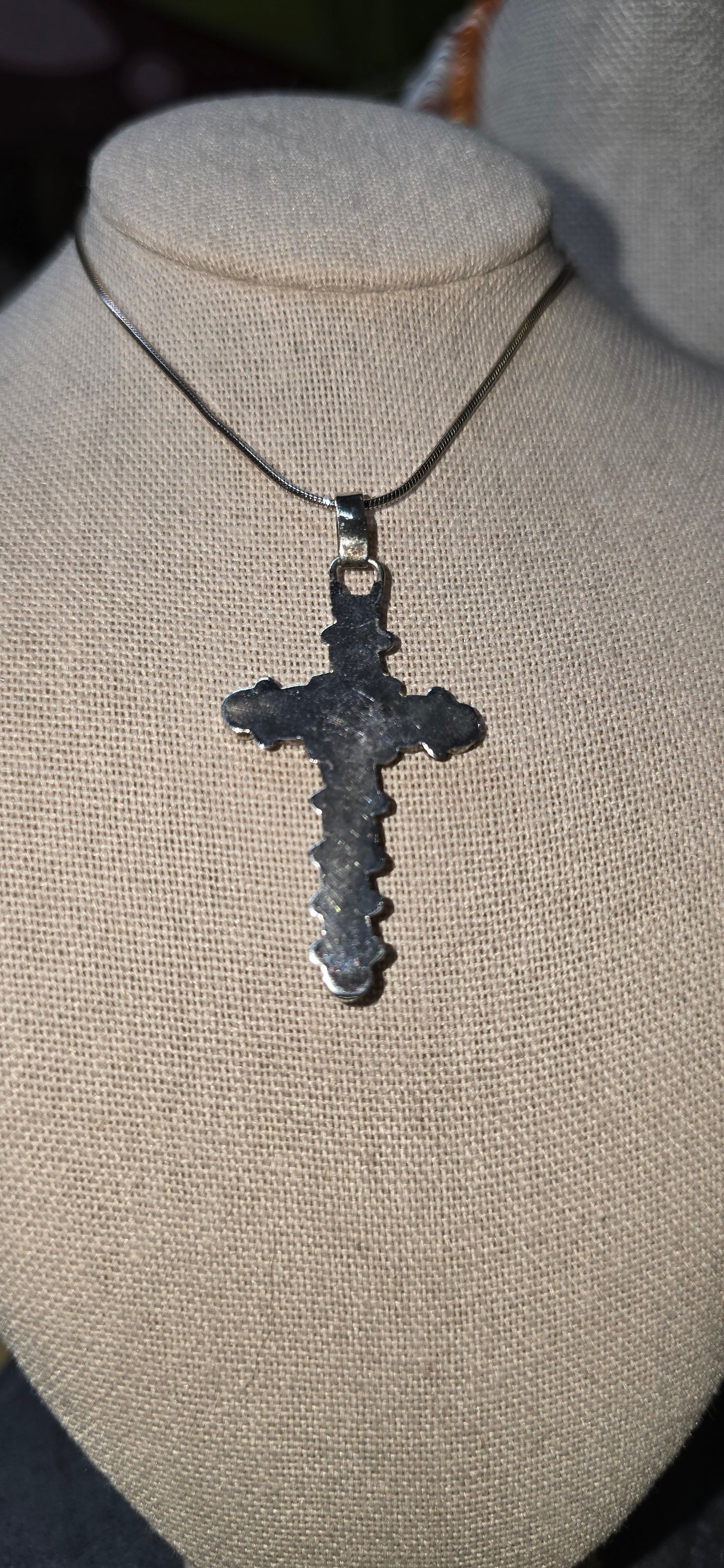 Turquoise Cross Pendant, chain included