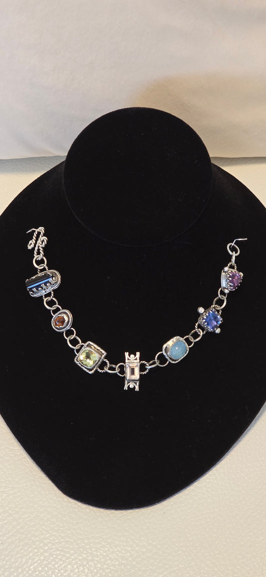 Sterling Silver Chakra Bracelet