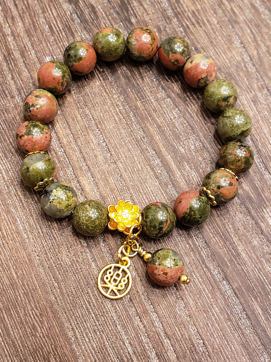 Unakite bracelet