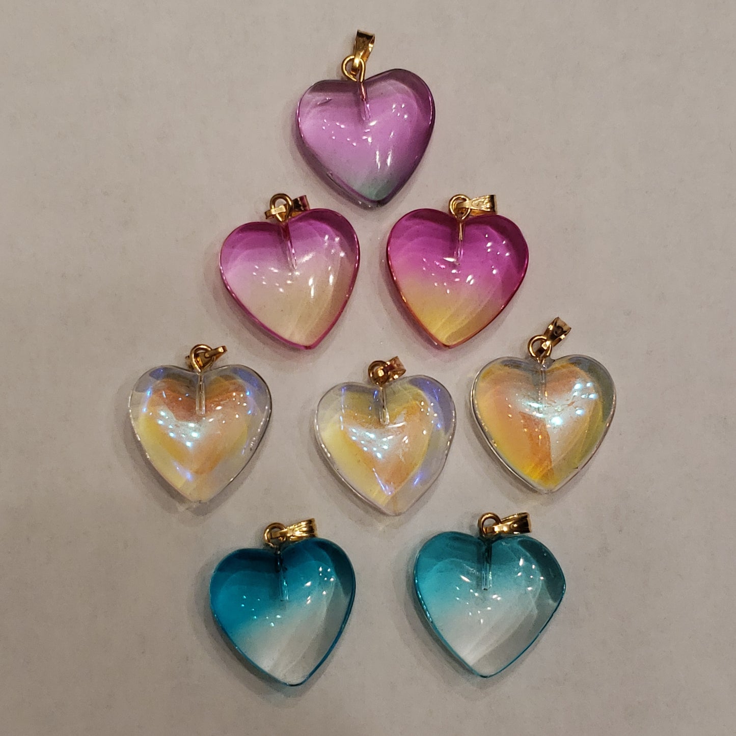 Clear Glass Hearts