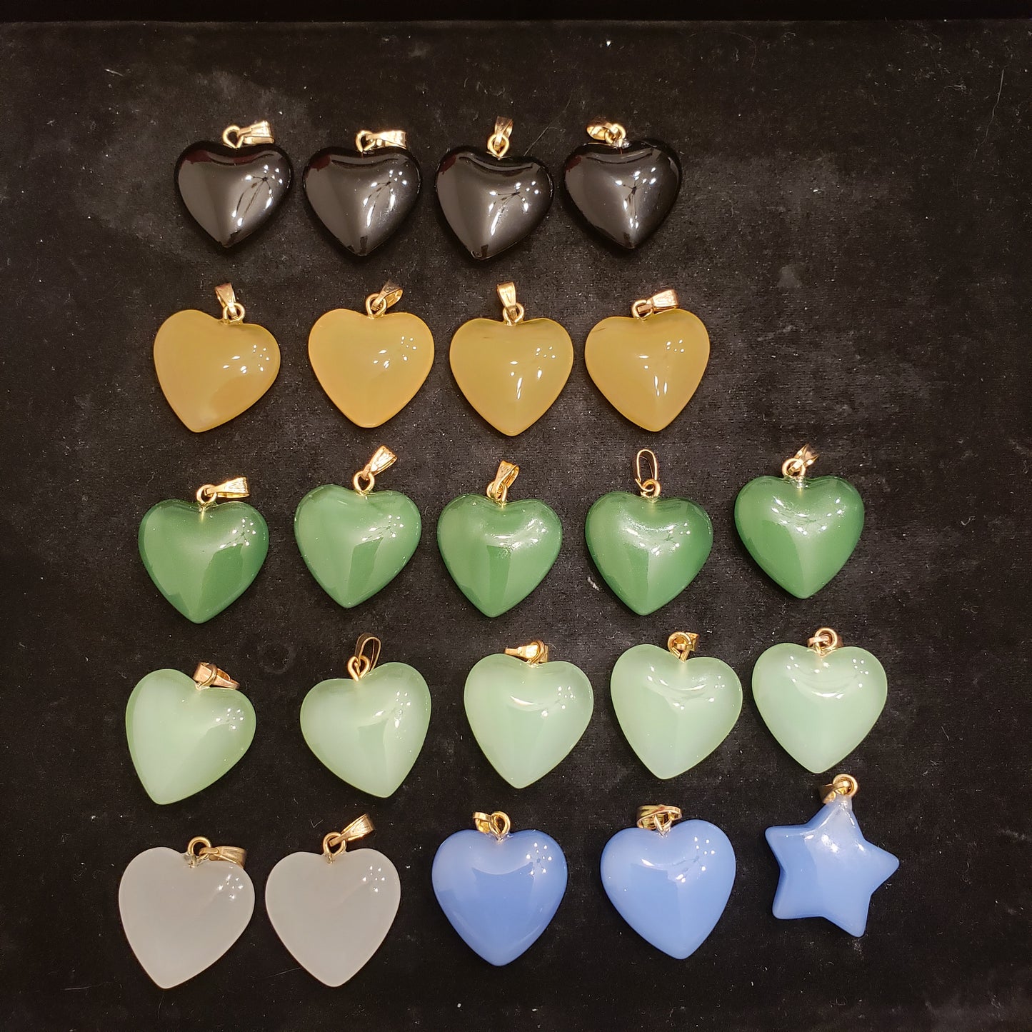 Glass Hearts & Star